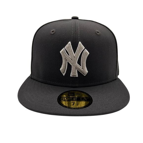 New Era 59Fifty New York Yankees Fitted Hat 7 1/2 Gray 1999 World Series MLB Cap - Picture 1 of 9